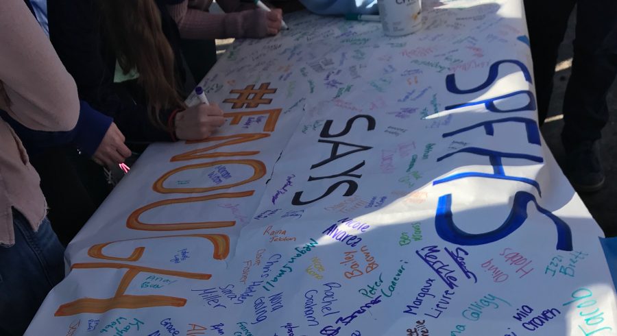 #ENOUGH: SPFHS students walk out in protest against gun violence