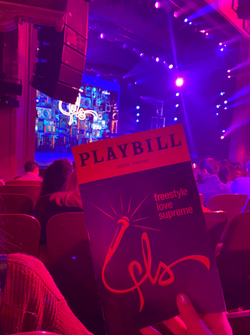 Freestyle Love Supreme plays at the Booth Theatre on Broadway for a limited engagement through Jan. 2, 2022. On Oct. 9, 2021, Lin-Manuel Miranda, Chris Jackson, Wayne Brady, Aneesa Folds, Chris Sullivan and Anthony Veneziale performed. 