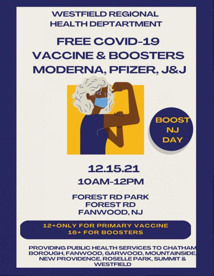 Boost NJ Day: Boosters Available at Forest Road Park Dec. 15