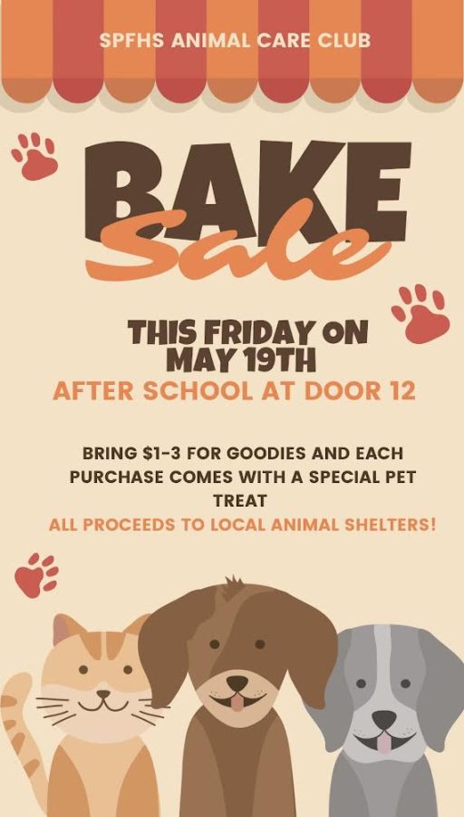 Animal Care Club Hosting Bake Sale Fundraiser on May 19th