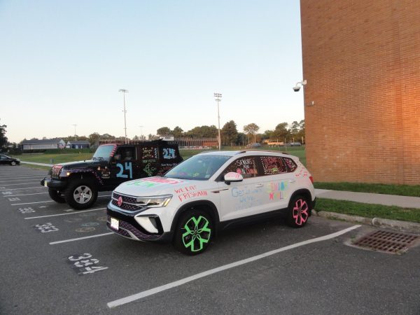 Every year, students decorate their cars at the beginning of senior year. They took many pictures the day before school started.