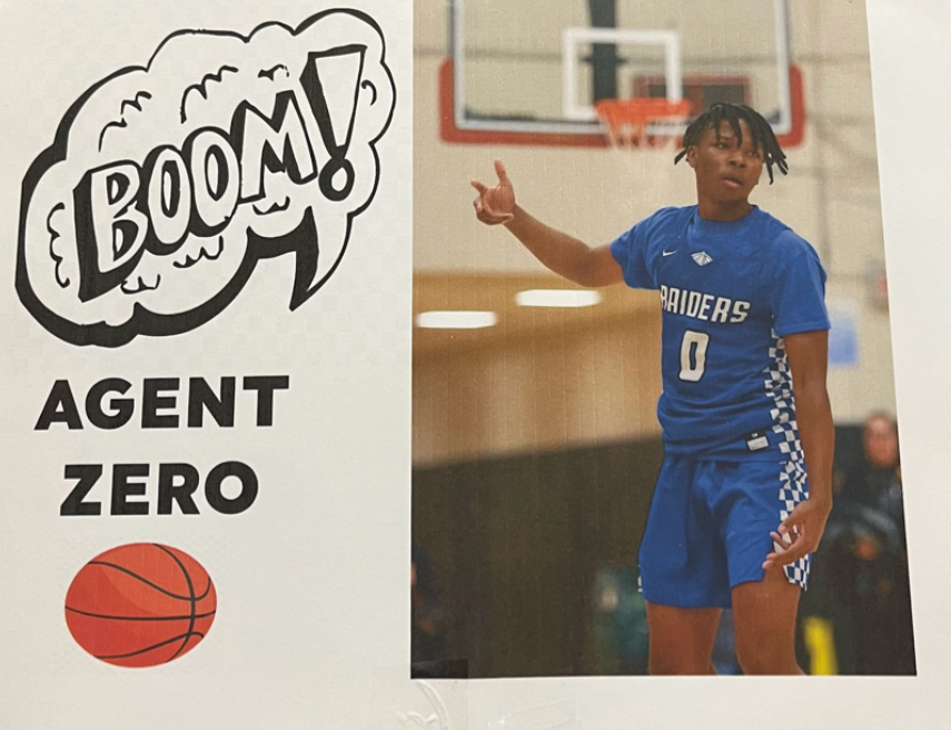 Senior guard Kyle Hunter is nicknamed Agent Zero. This sign was held up during yesterdays game for senior night.