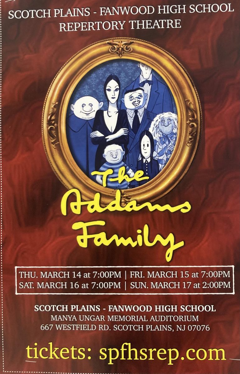 The poster advertising for Addams Family. The shows span from Thursday to Sunday, and are on average 2 hours long.