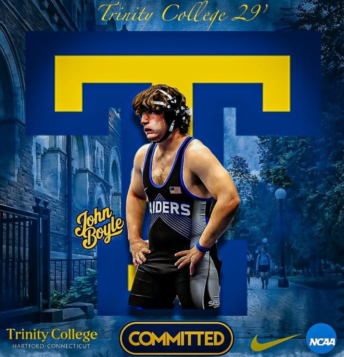 Senior John Boyle Announces Commitment to Trinity College Wrestling