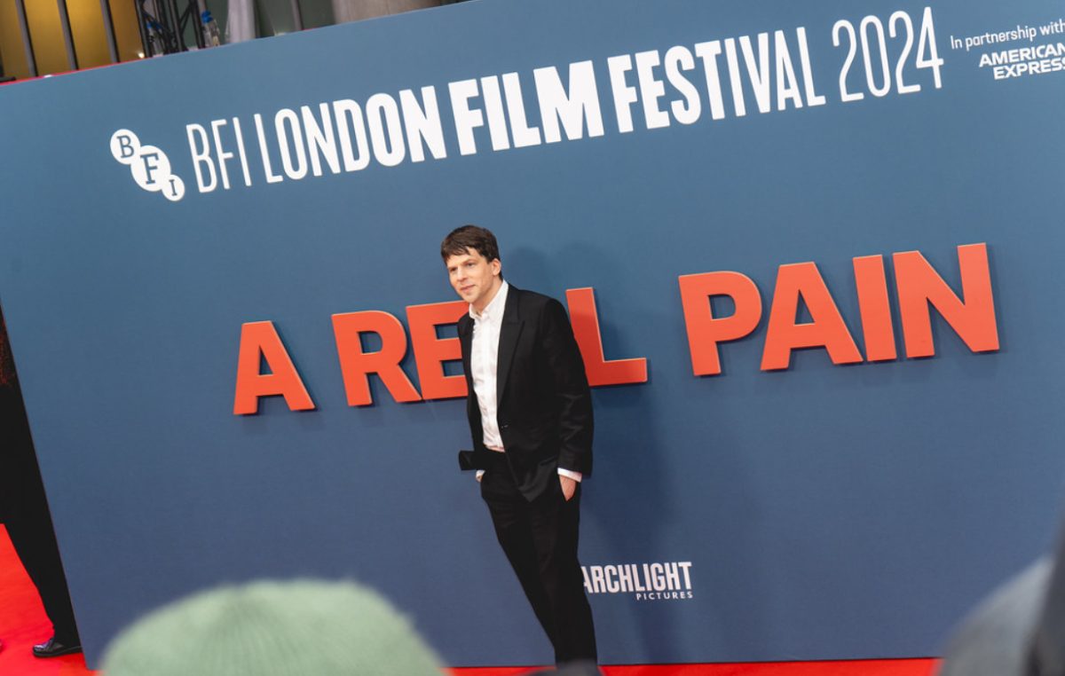 Jesse Eisenberg attending the BFI London Film Festival. The film was shown at the festival on Oct.13, 2024. 
