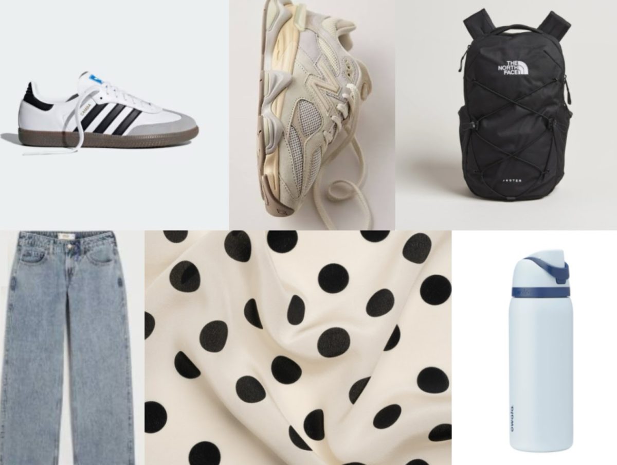 The six main trends found on the SPFHS campus this season. Many of these items were first popularized on social media.
