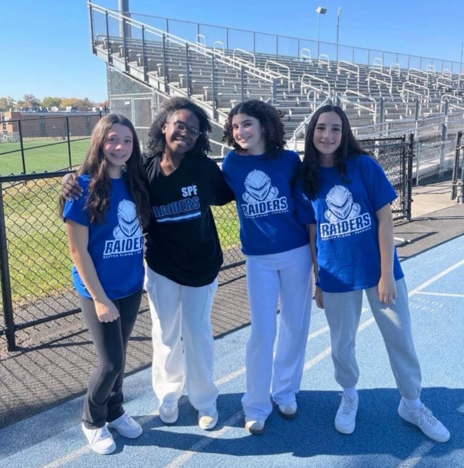 Students dress in Raider gear to show their school spirit. Spirit Week allowed students to branch off from their typical outfits and try something new. 