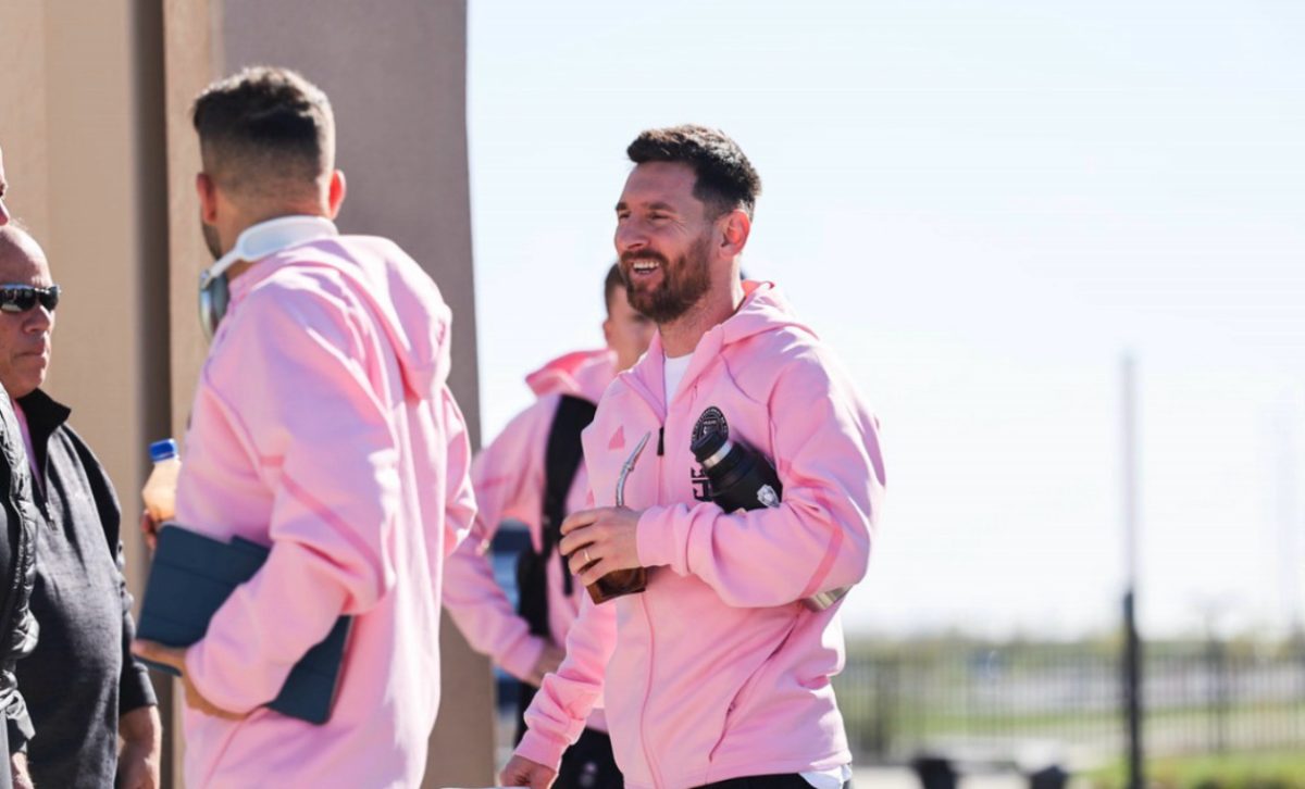 Lionel Messi smiles upon arrival at training camp. The eight-time Ballon d’Or winner joined Inter Miami CF on July 15, 2023. 