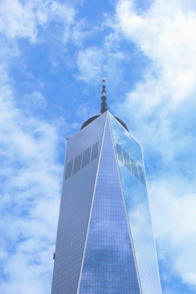 One World Trade Center reaching into a clear sky. Where New York’s strength meets its skyline. Standing powerful and tall over New York City.