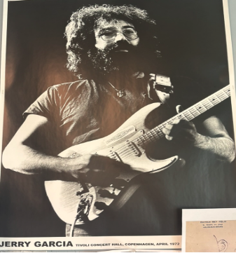 A poster features Jerry Garcia, lead guitarist of the Grateful Dead.