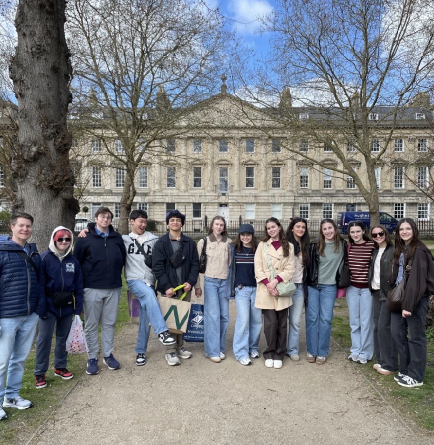 SPF students spend the day in Bath during their trip to England. While in Bath, the group toured the ancient pump rooms and visited the Jane Austin Center among other sites.